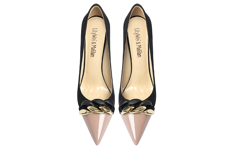 Lookbook (W) 릴리웨이 벨벳 스틸레토 10cm '블랙핑크' (Lily Wei Velvet Stiletto 10cm 'Blackpink') NN-445