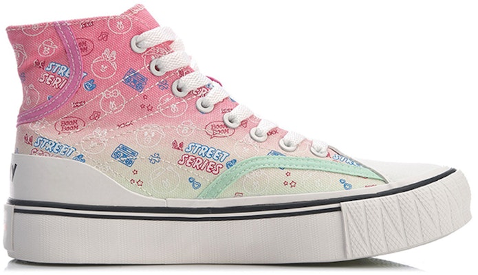 (Women) Li-Ning x LINE FRIENDS WeiWu Canvas Hi Shoes 'Pink White' AGCQ594-2 Order (Women) Li-Ning x LINE FRIENDS WeiWu Canvas Hi Shoes 'Pink White' AGCQ594-2