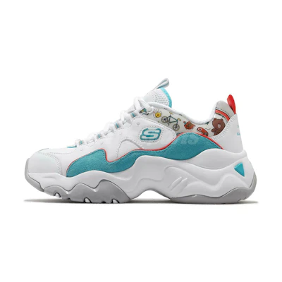 (W) Skechers Line Friends D'Lites 3.0 Low-Top' 'White'