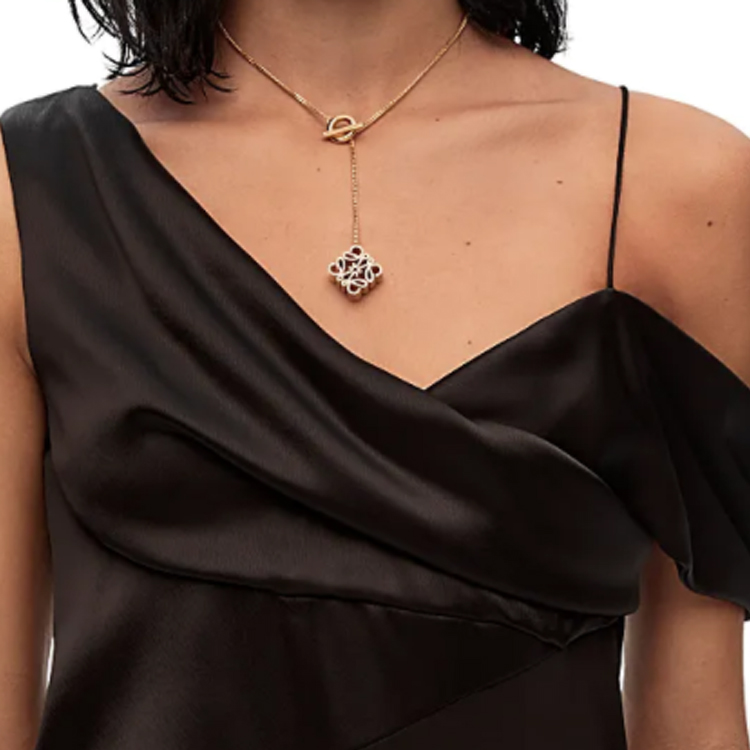 (Women) LOEWE 925 Silver Necklace for Women - Elegant & Stylish Design. J821241X19-8130 圖 4