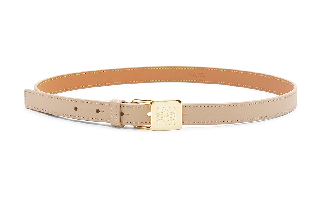 Order (W) LOEWE Anagram刻字锁头皮带 灰/金色 2厘米宽 E619Z15X12-8500