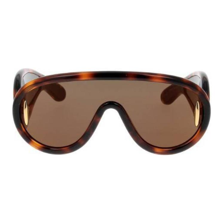 Lookbook (W) LOEWE 飞行员墨镜 红棕色醋酸框架 标志设计 LW40108I52G