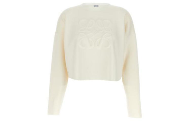 Order (W) ロエベ ベージュ クルーネック 長袖 プルオーバー スウェットシャツ S540Y14KBG-2100