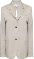 (Women) LOEWE Beige Single-Breasted Oversized Blazer with Back Tie Detail. S359Y03X77-2863 (Women) LOEWE Beige Single-Breasted Oversized Blazer with Back Tie Detail. S359Y03X77-2863