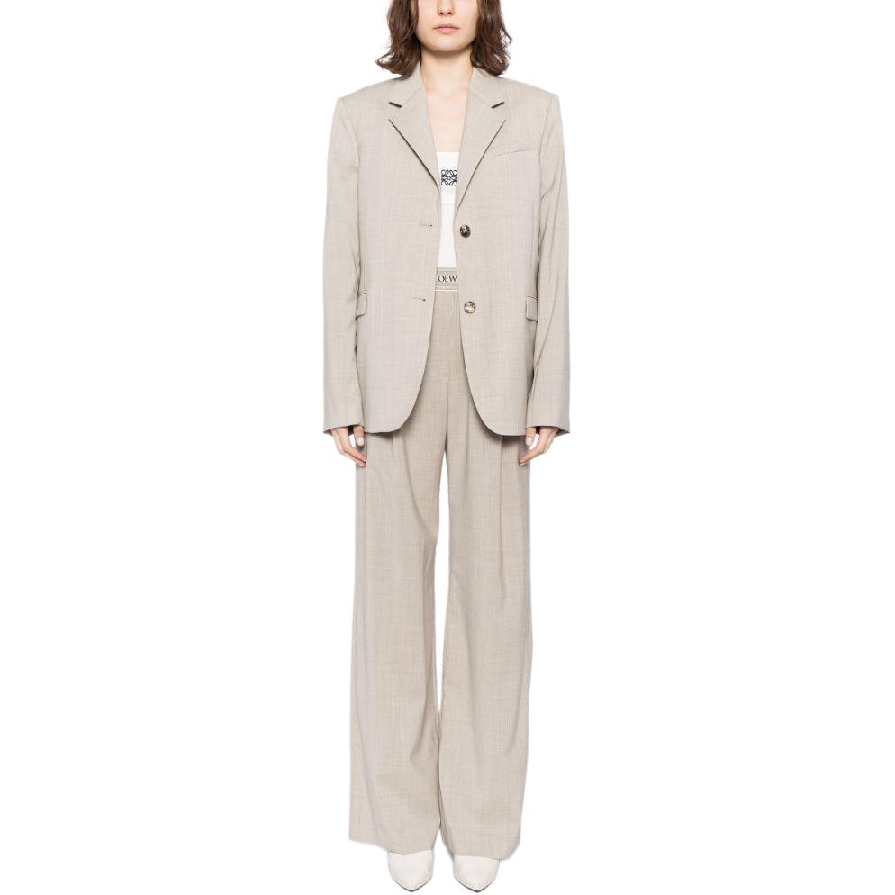 Lookbook (W) LOEWE 米色單排扣綁帶細節寬鬆西裝外套 S359Y03X77-2863