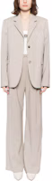 Lookbook (W) LOEWE 米色单排扣背带细节宽松西装外套. S359Y03X77-2863