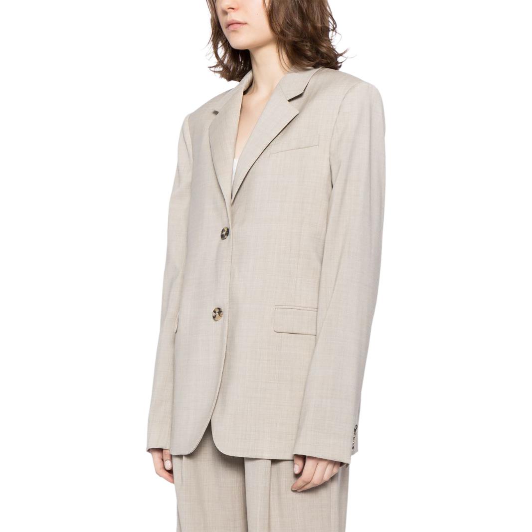 Purchase (W) LOEWE 米色單排扣綁帶細節寬鬆西裝外套 S359Y03X77-2863