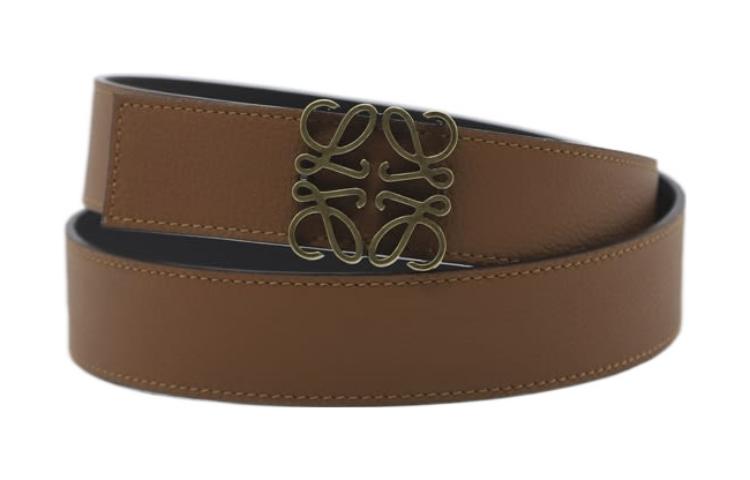 Lookbook (W) LOEWE 棕色/黑色小牛皮腰带 3.5cm 配签名扣 E619Z20X04-2935