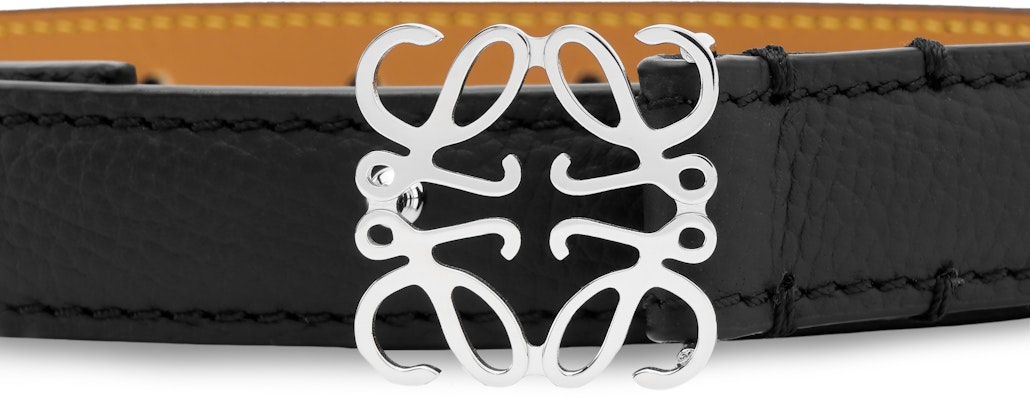 (W) ロエベ ブラック カーフスキン レザー ベルト メタルロゴ バックル 幅2cm E619Z15X031341 Lookbook (W) ロエベ ブラック カーフスキン レザー ベルト メタルロゴ バックル 幅2cm E619Z15X031341
