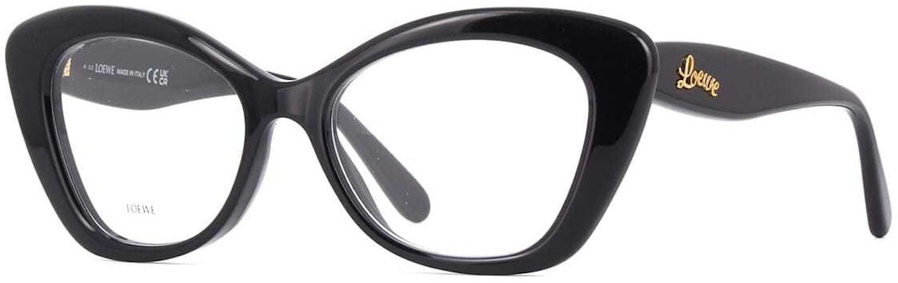(W) LOEWE 黑色猫眼板材眼镜框配标志性镜腿。 LW50067I001 Buy (W) LOEWE 黑色猫眼板材眼镜框配标志性镜腿。 LW50067I001