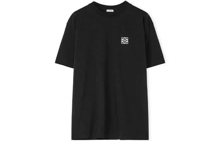 (Women) LOEWE  Black Crewneck T-Shirt with Embroidered Logo. S359Y22X12-1100 圖 2