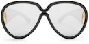 Lookbook (W) LOEWE 黑色不规则尼龙太阳镜搭配标志镜腿 LW40132I6501C