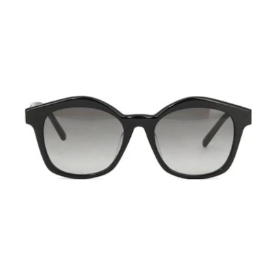 (Women) LOEWE Black Irregular Shaped Acetate Lettered Sunglasses LW40079U5501B
