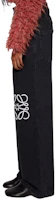 Cheap (Women) LOEWE Black Low-Waist Wide-Leg Logo Jeans S359Y11XAG-1100
