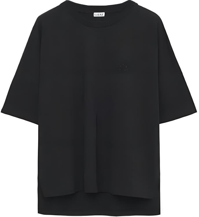 women-loewe-black-oversized-crewneck-plain-t-shirt-s359-y22-x58-1100