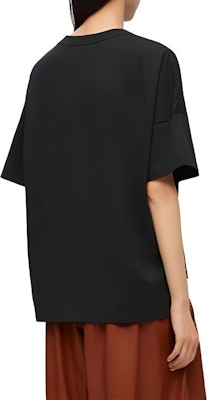 (Women) LOEWE Black Oversized Crewneck Plain T-Shirt S359Y22X58-1100 Shop (Women) LOEWE Black Oversized Crewneck Plain T-Shirt S359Y22X58-1100