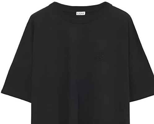 (Women) LOEWE Black Oversized Crewneck Plain T-Shirt S359Y22X58-1100 Sizing (Women) LOEWE Black Oversized Crewneck Plain T-Shirt S359Y22X58-1100