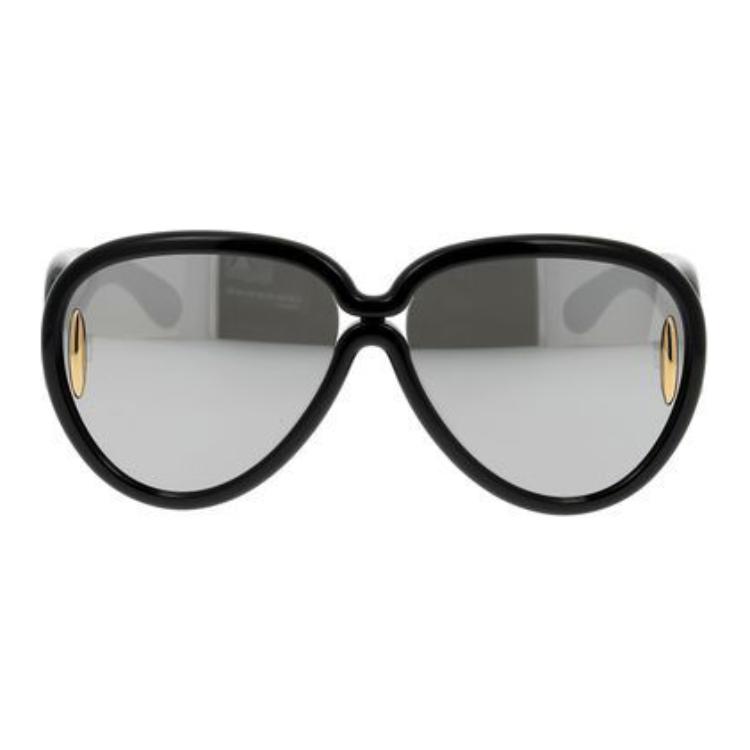 (Women) LOEWE  Black Pilot Sunglasses with Contrast Design Acetate Frame. LW40132I01C 圖 3