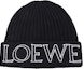 Order (Women) LOEWE Black Ribbed Knit Wool Beanie Hat F000257X38
