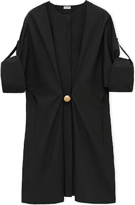 (Women) LOEWE Black Short Sleeve Ruched Mini Dress FW24 S359Y09XEF-1100 Order (Women) LOEWE Black Short Sleeve Ruched Mini Dress FW24 S359Y09XEF-1100