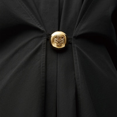 (Women) LOEWE Black Short Sleeve Ruched Mini Dress FW24 S359Y09XEF-1100 Purchase (Women) LOEWE Black Short Sleeve Ruched Mini Dress FW24 S359Y09XEF-1100