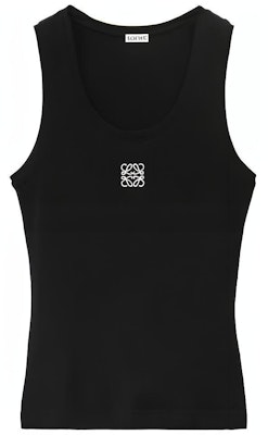 (W) Camiseta sin mangas ajustada negra LOEWE con bordado de logo. S359Y23X84-110 Buy (W) Camiseta sin mangas ajustada negra LOEWE con bordado de logo. S359Y23X84-110