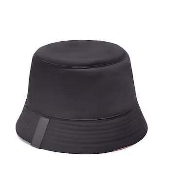 (Women) LOEWE Black Solid Pattern Decor Bucket Hat K820HB1X351109