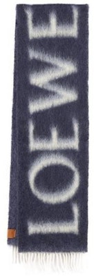 (W) LOEWE 藍色字母刺繡羊毛圍巾 F811257X034936 Buy (W) LOEWE 藍色字母刺繡羊毛圍巾 F811257X034936