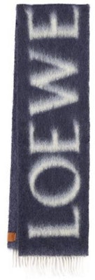 (W) LOEWE 藍色字母刺繡羊毛圍巾 F811257X034936 Order (W) LOEWE 藍色字母刺繡羊毛圍巾 F811257X034936