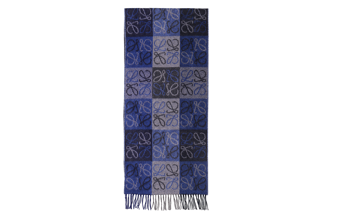 Order (Women) LOEWE  Blue Knit Fringe Scarf F810487X175100