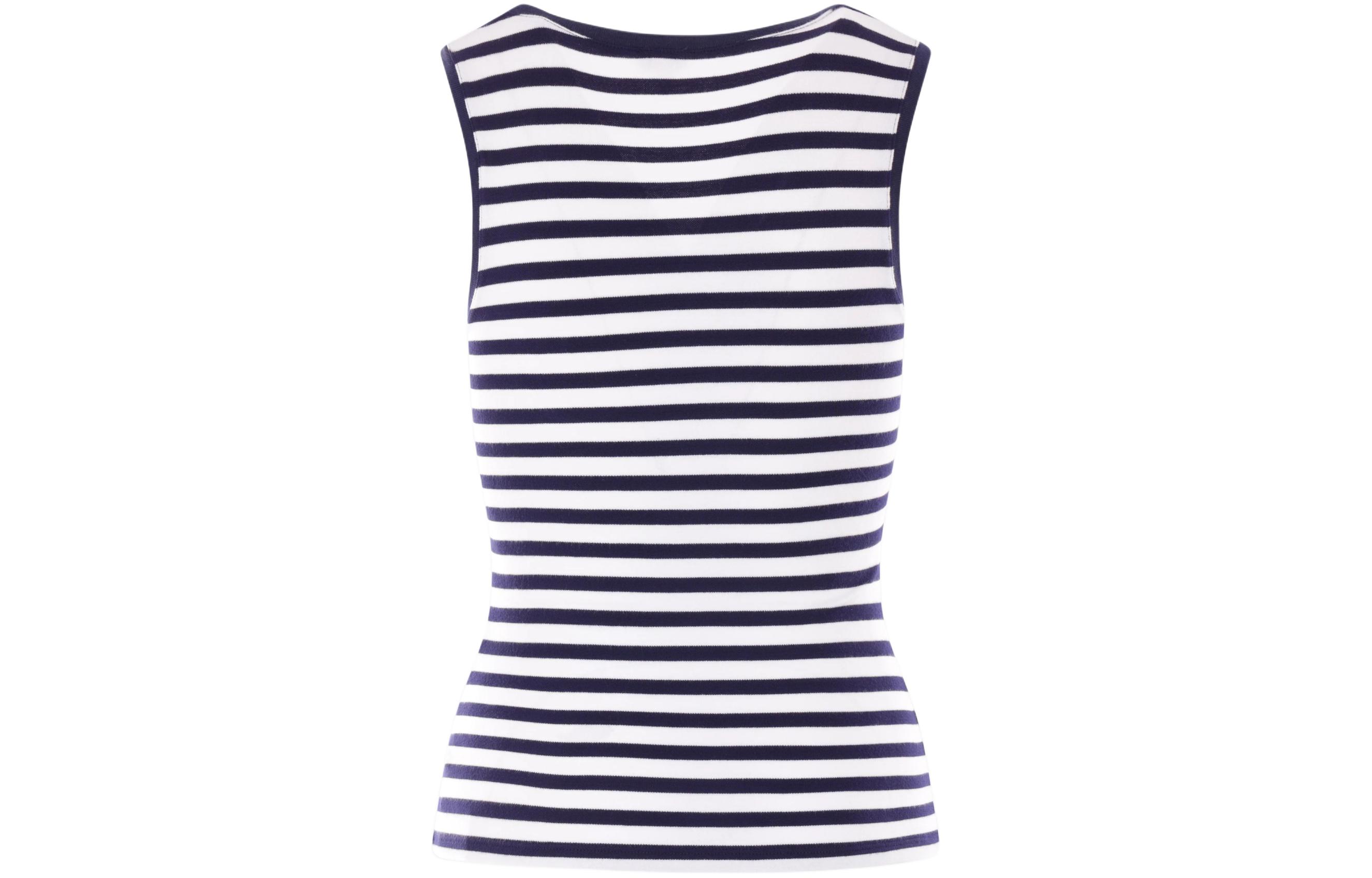 Lookbook (W) LOEWE Rompi Tanpa Lengan Pola Garis Biru. S359Y23X894-933