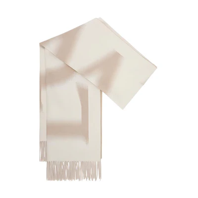 (Women) LOEWE Brown Fringe Alphabet Wool Scarf F540257X18-2112