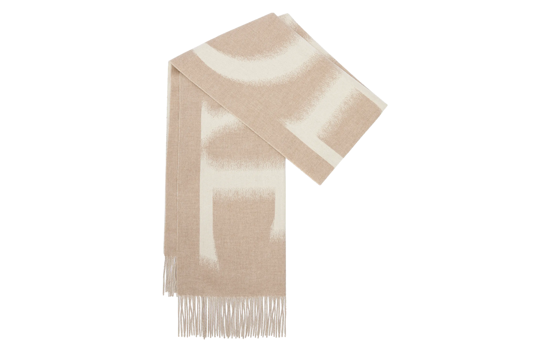 (Women) LOEWE  Brown Fringe Alphabet Wool Scarf F540257X18-2112 圖 3