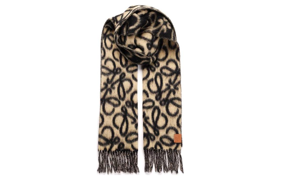 (Women) LOEWE  Brown Knit Scarf with Tassels - Warm and Stylish. F811257X232152 圖 2