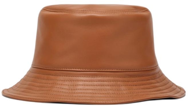 women-loewe-brown-leather-fisherman-hat-with-logo-design-112-10-010-le