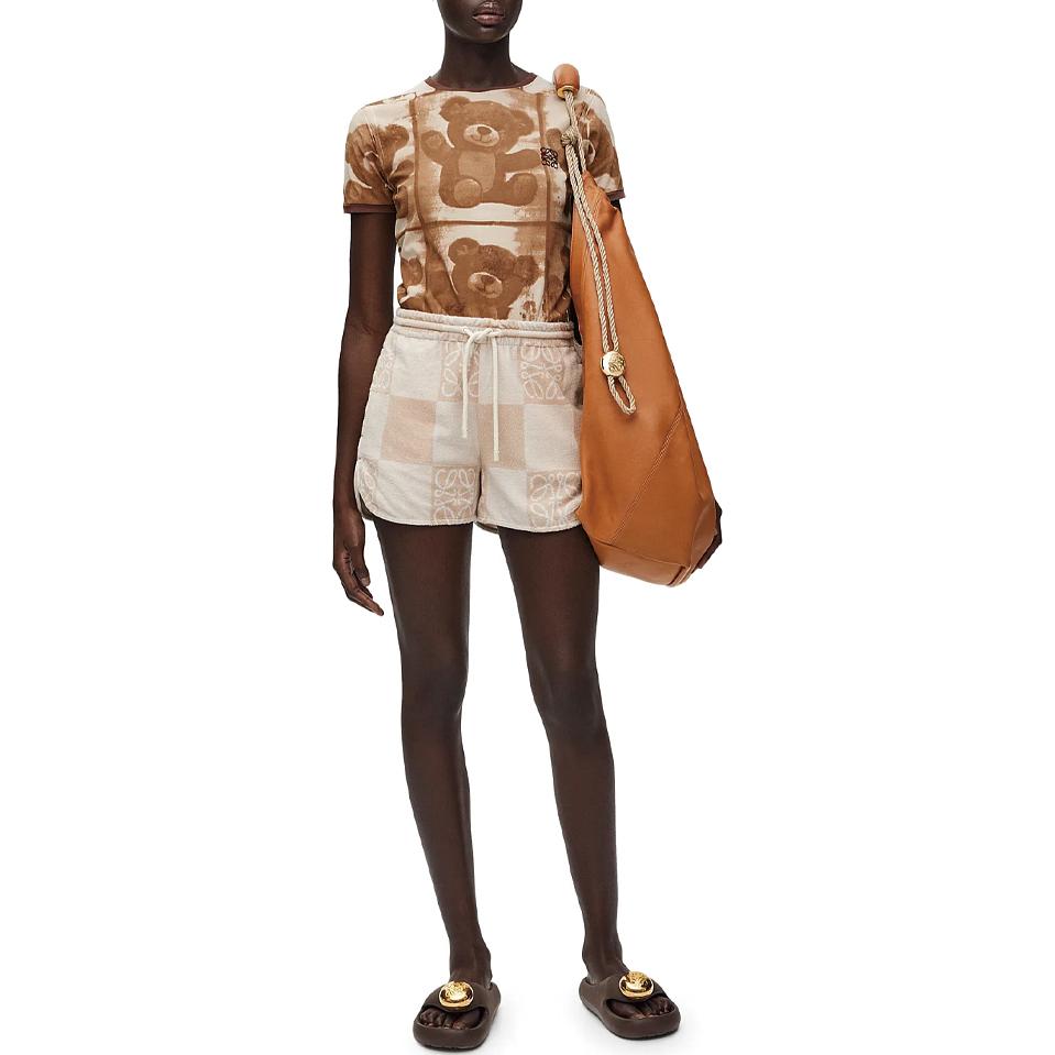 (Women) LOEWE  Brown Slim Fit Bear Graphic Crew Neck T-Shirt SS24 S616Y22X58-3428 圖 3