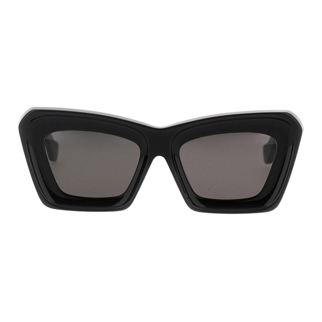 (Women) LOEWE  Cat-Eye Acetate Black Sunglasses with Temple Details. LW40145F5
