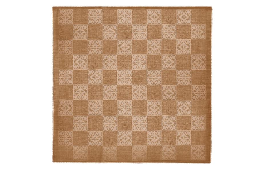 (Women) LOEWE  Checkered Trendy Silk Scarf F811255X013150 圖 3