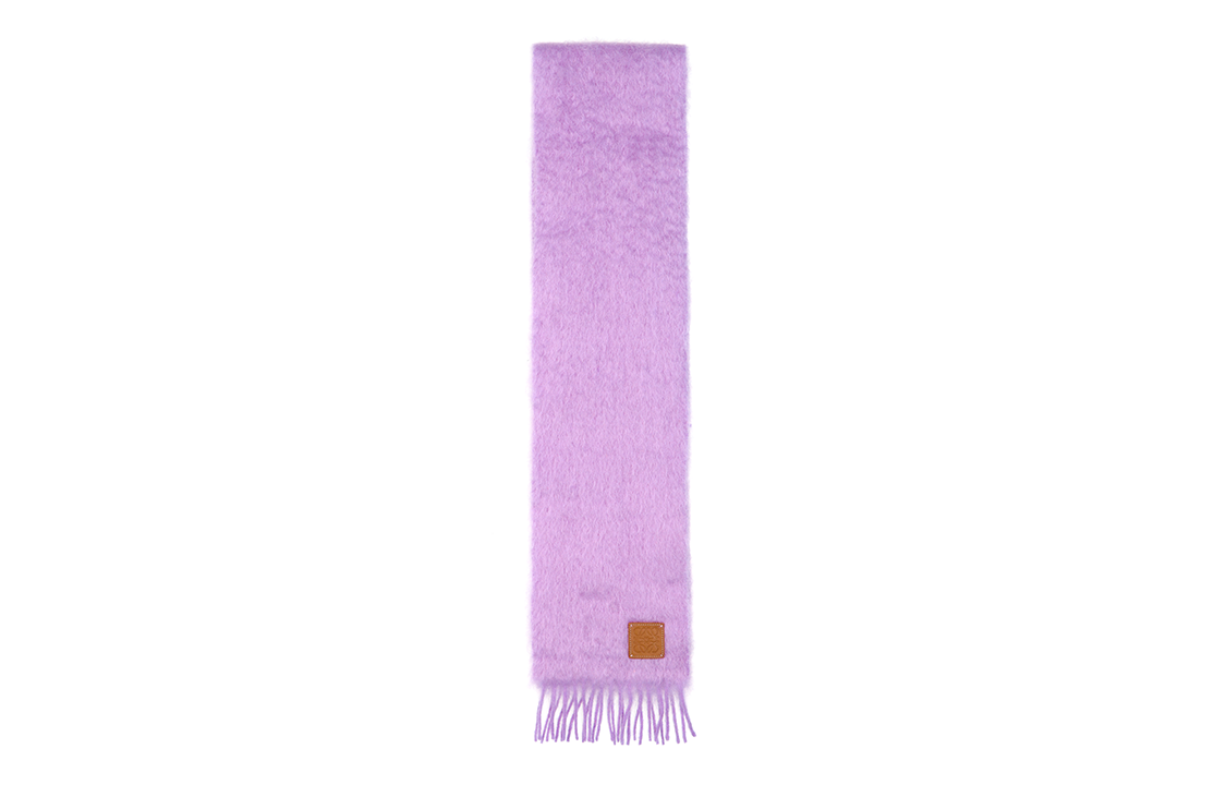 (Women) Loewe  Fringe Edge Knitted Scarf Purple. F655254X01-6120