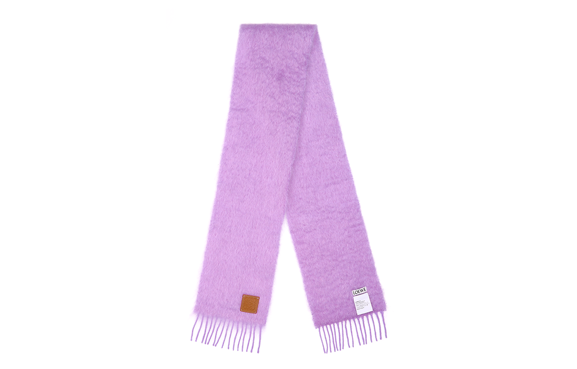 (Women) Loewe  Fringe Edge Knitted Scarf Purple. F655254X01-6120 圖 3