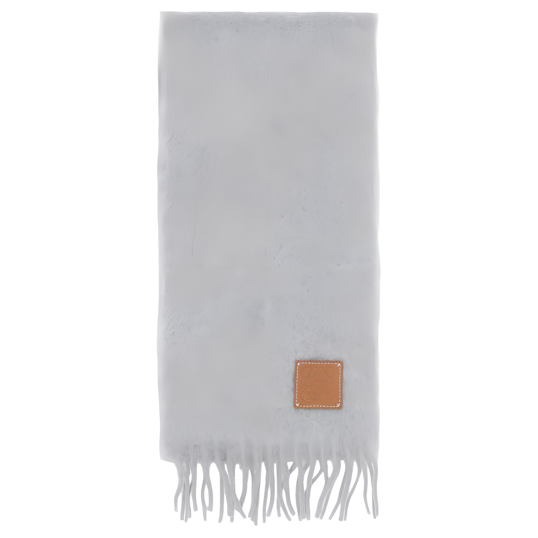 (Women) LOEWE  Fringed Logo Wool Scarf F655254X01