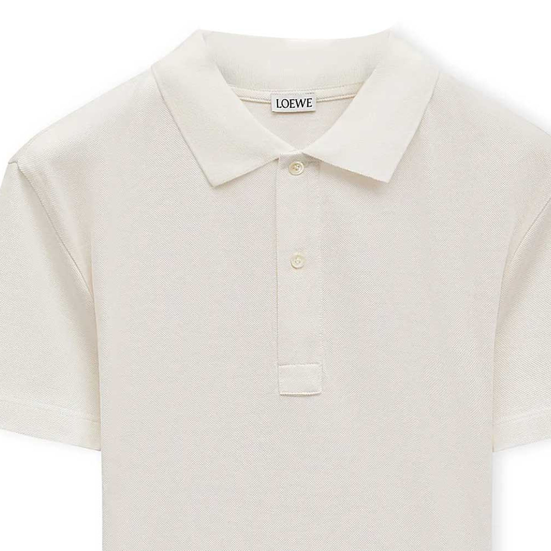 Details for (W) ロエベ FW24 ホワイト ロゴ ジャカード 半袖 ポロシャツ. S359Y23XA5-2100