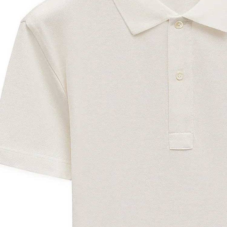 Cheap (W) ロエベ FW24 ホワイト ロゴ ジャカード 半袖 ポロシャツ. S359Y23XA5-2100