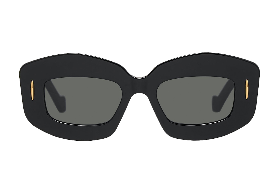 Order (W) LOEWE 几何标志黑色不规则太阳镜 LW40114F01A