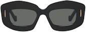 Order (W) LOEWE 几何标志黑色不规则太阳镜 LW40114F01A