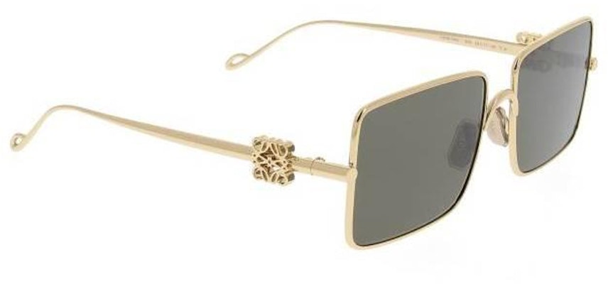 (W) LOEWE 金色方形金属太阳镜带侧标志。 LW40106U30N Shop (W) LOEWE 金色方形金属太阳镜带侧标志。 LW40106U30N