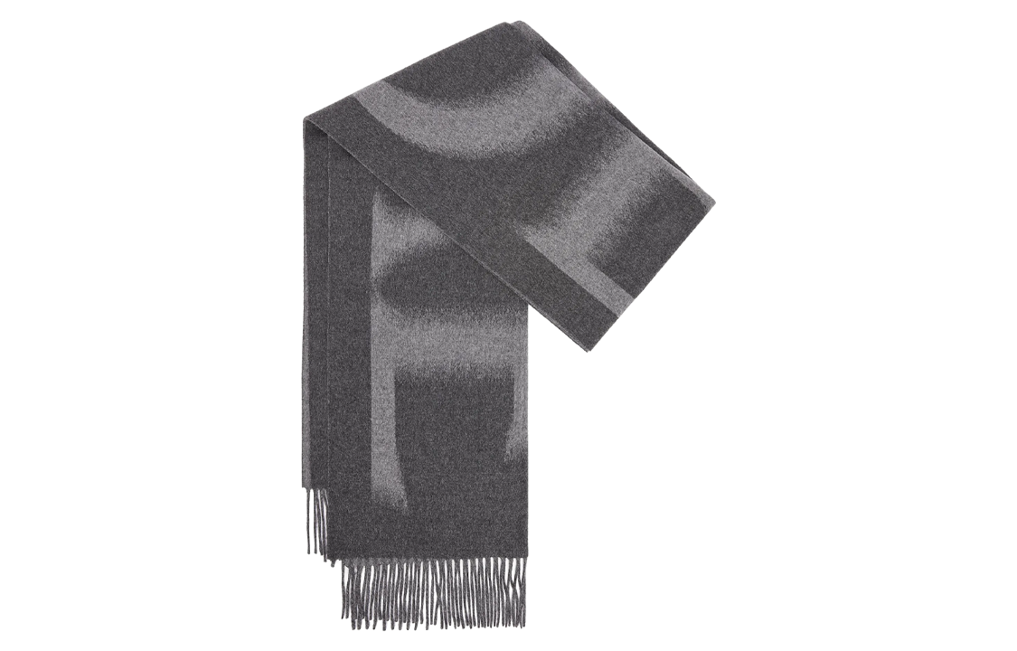(Women) LOEWE  Gray Scarf with Logo Letter Tassel Design. F540257X18-1131 圖 3