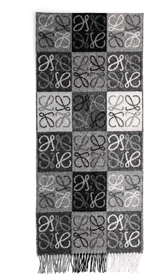 (Women) LOEWE Grey Fashion Casual Trendy Knit Scarf. F810487X17 Order (Women) LOEWE Grey Fashion Casual Trendy Knit Scarf. F810487X17