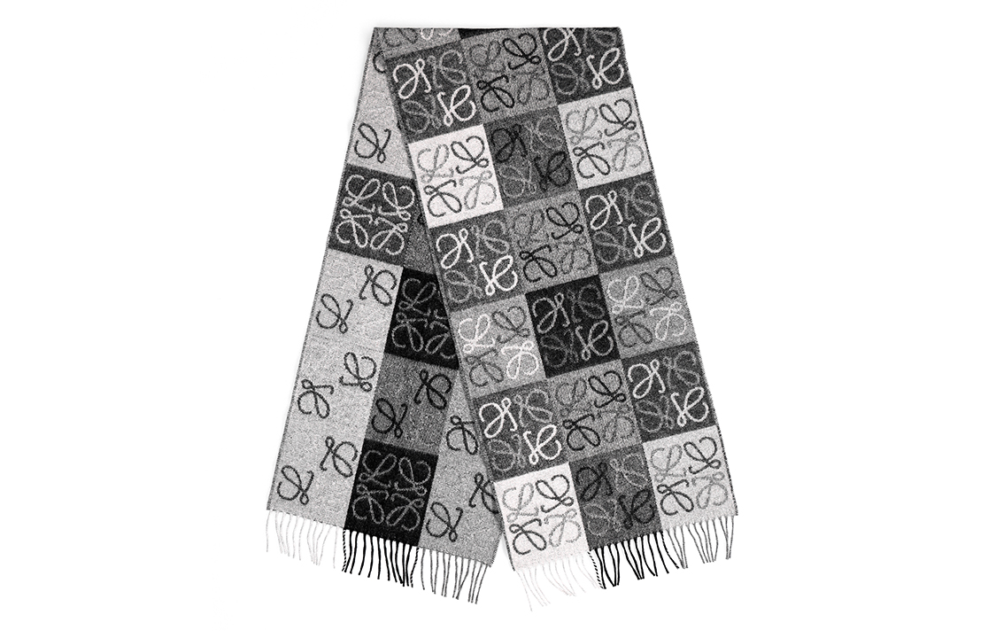 Shop (Women) LOEWE  Grey Fashion Casual Trendy Knit Scarf. F810487X17