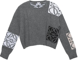 (Women) LOEWE Grey Floral Print Crewneck Long Sleeve Sweater. S359Y14KCY-1584 (Women) LOEWE Grey Floral Print Crewneck Long Sleeve Sweater. S359Y14KCY-1584